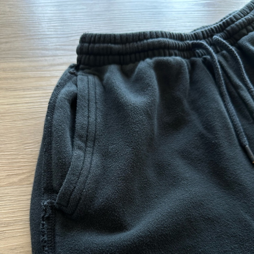 Aerie Black Track Pants with Soft Fleece Fabric